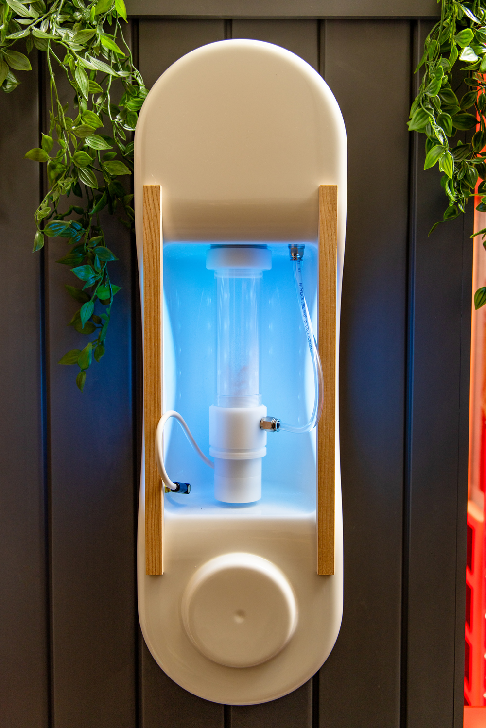 Salt therpy machine hanging on wall at Resilient Health Acupuncture and Wellness near White Marsh, MD
