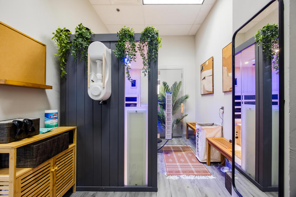 infrared heat therapy treatment room at Resilient Health Acupuncture and Wellness near White Marsh, MD